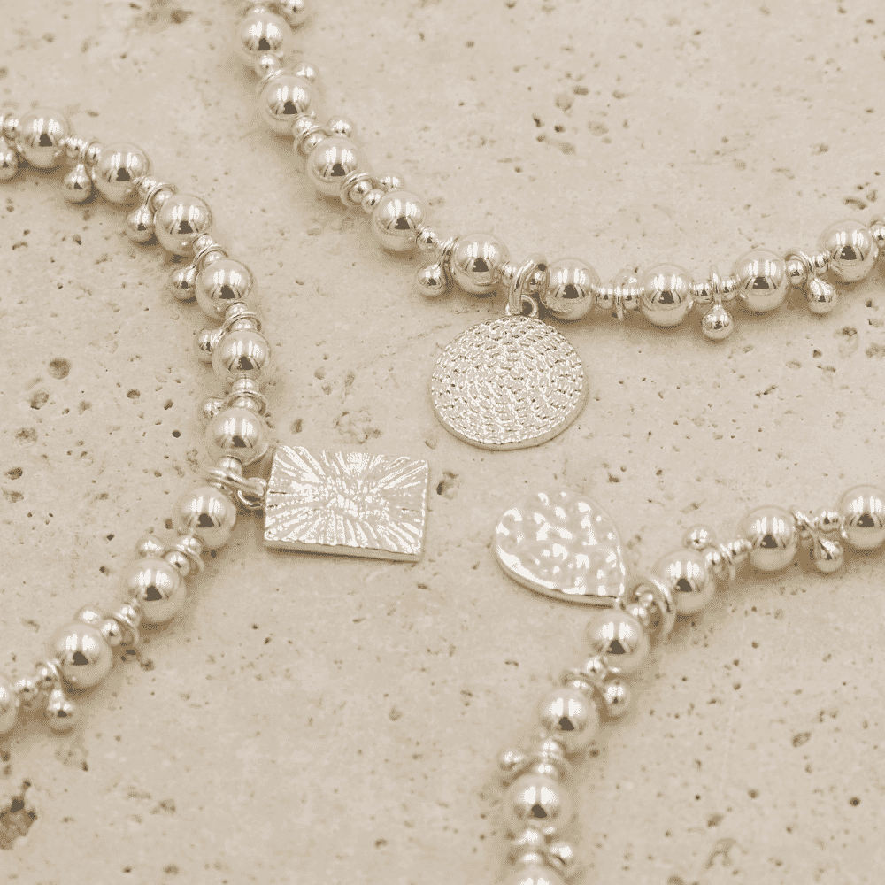 Creation Teardrop Silver Charm Bracelet / Creation Oblong Silver Charm Bracelet / Creation Round Silver Charm Bracelet