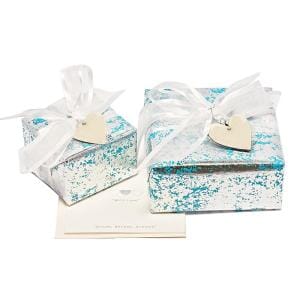 Luxury Blue Gift Wrap & Card