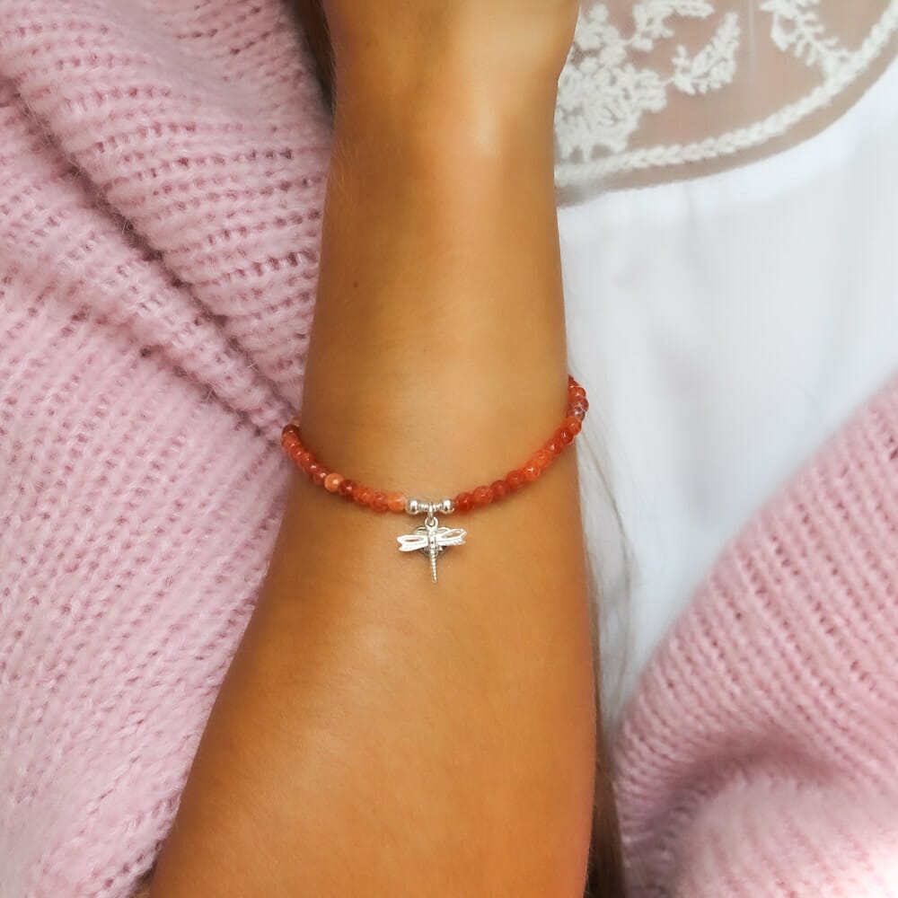 Ariana Silver Charm Bracelet - Dragonfly