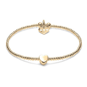 Dainty Boxed Heart Gold Plated Bracelet