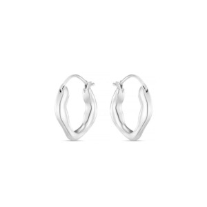Liv Bentley Molten Mini Silver Hoop Earrings