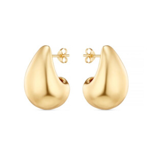 Liv Bentley Teardrop Oversized Gold Plated Stud Earrings