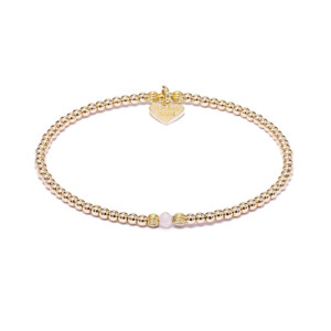 Aster Gold Bracelet - Rose Quartz