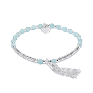 Amazonite Silver Bracelet - Tassel