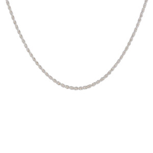 Outlet NU & MII Rope Chain Silver Necklace