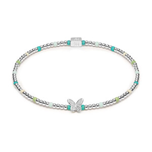 Papillon Silver Bracelet - Turquoise