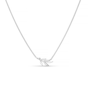 Olive Leaf Silver Necklace