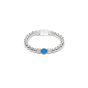 Aster Silver Ring - Blue Agate