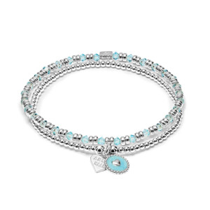 Kaleidoscope Silver Bracelet Stack - Choice of Colour