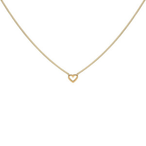 Open Heart Gold Plated Necklace