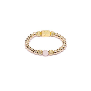 Aster Gold Ring - Rose Quartz