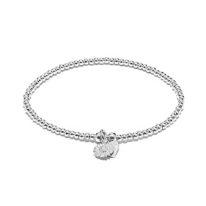 Santeenie Silver Charm Bracelet - Sunflower
