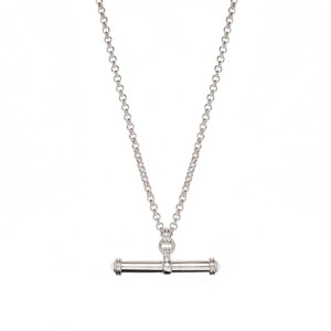 Outlet Solid Bar Silver Necklace - Moonstone