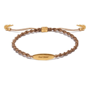 Outlet Soul Sister Gold Plated Friendship Bracelet - Taupe