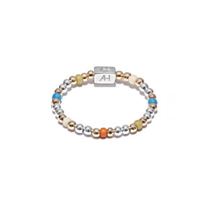Willow Silver and Gold Plated Ring - Multi Coloured