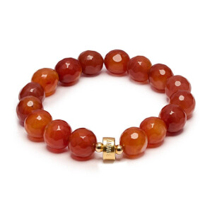 Lucia Gold-Filled Agate Bracelet - Burnt Orange