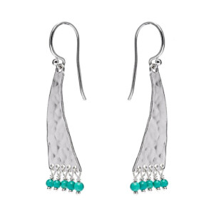 Harlequin Turquoise Silver Earrings