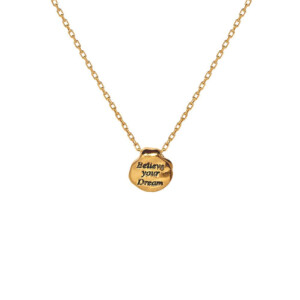 Outlet Affirmation Gold Plated Necklace - Choice of Quote