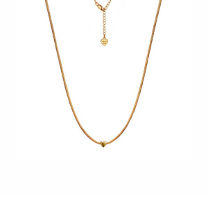 Harmony Heart Gold Plated Necklace - Natural