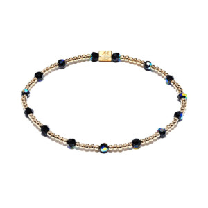 Mirage Black Crystal Gold Plated Bracelet