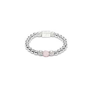 Aster Silver Ring - Rose Quartz