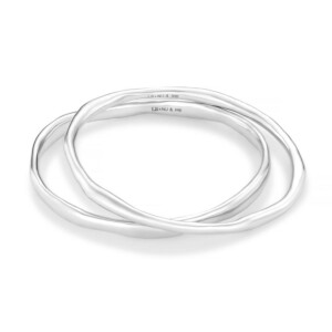 Liv Bentley Molten Duo Silver Bangle Set