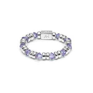 Joy Crystal Silver Ring - Violet