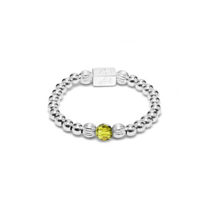 Aster Silver Ring - Olivine