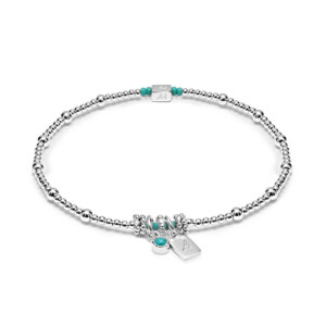 Personalised Zodiac Tag and Birthstone Bracelet - Sterling Silver
