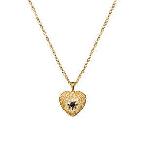 Divine Heart Gold Plated Pendant Necklace