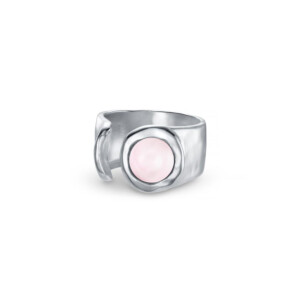 NU & MII Seville Silver Ring - Rose Quartz