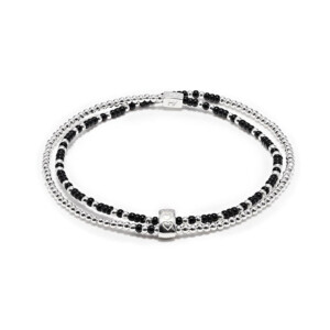 Serasi Duo Black Silver Bracelet