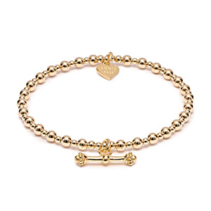 Mini Orchid Gold Plated Charm Bracelet - T-Bar