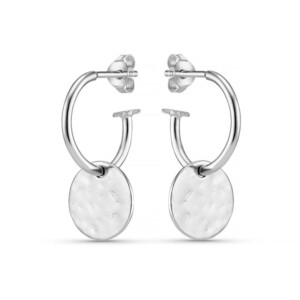 Lunar Silver Hoop Earrings