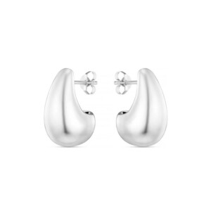 Liv Bentley Teardrop Midi Silver Stud Earrings