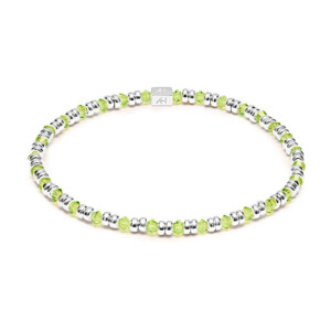 Joy Crystal Silver Bracelet - Lime