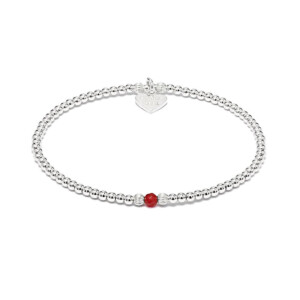 Aster Silver Bracelet -  Carnelian