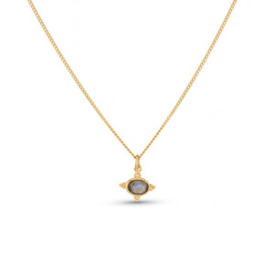 Itsy Bitsy Labradorite Gold Plated Necklace