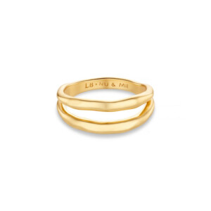Liv Bentley Double Band Gold Plated Ring
