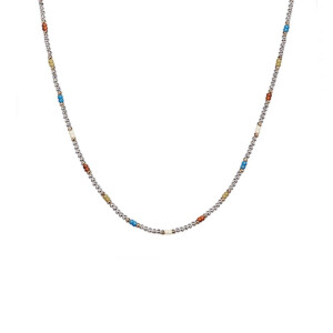 Willow Multi Coloured Silver and Gold Plated Necklace