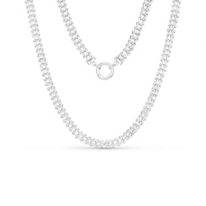 NU & MII Herringbone Chain Silver Necklace