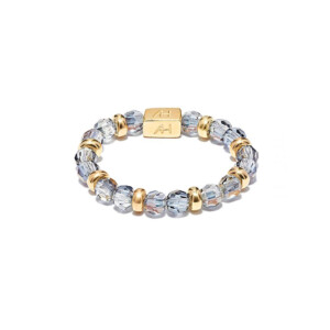 Mini Blisski Gold Plated Ring - Storm Crystal
