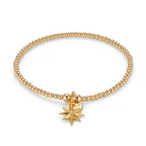 Santeenie Gold Plated Charm Bracelet - Wish upon a star