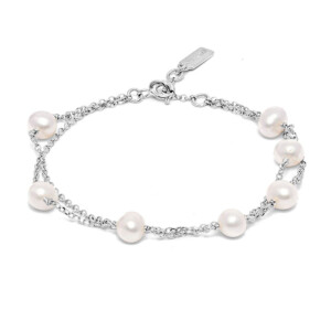 Outlet NU & MII Vivienne Pearl Silver Bracelet
