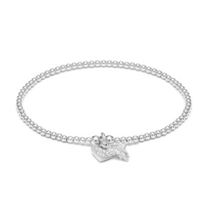Santeenie Silver Charm Bracelet - Tiny Bee