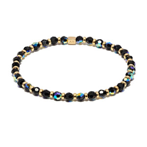 A Lot of Sparkle Gold Bracelet - Jet Black