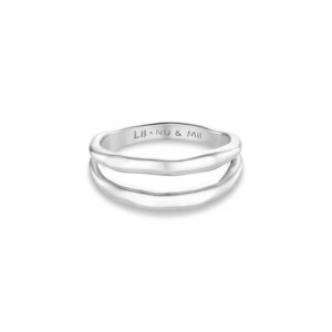 Liv Bentley Double Band Silver Ring