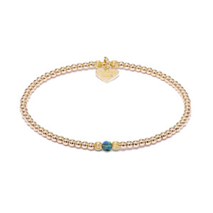 Aster Gold Plated Bracelet - Midnight Blue
