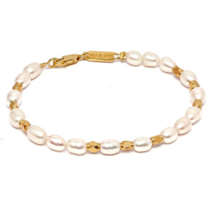 Outlet NU & MII Ivy Pearl Gold Bracelet