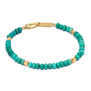 NU & MII Boho Gold Bracelet - Ocean Blue